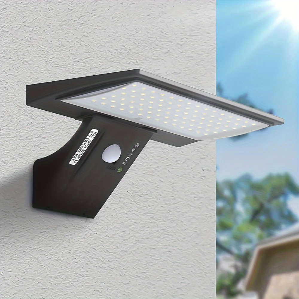 Solar Powered LED Wall Light with Motion Detector & Remote Control - Image 2