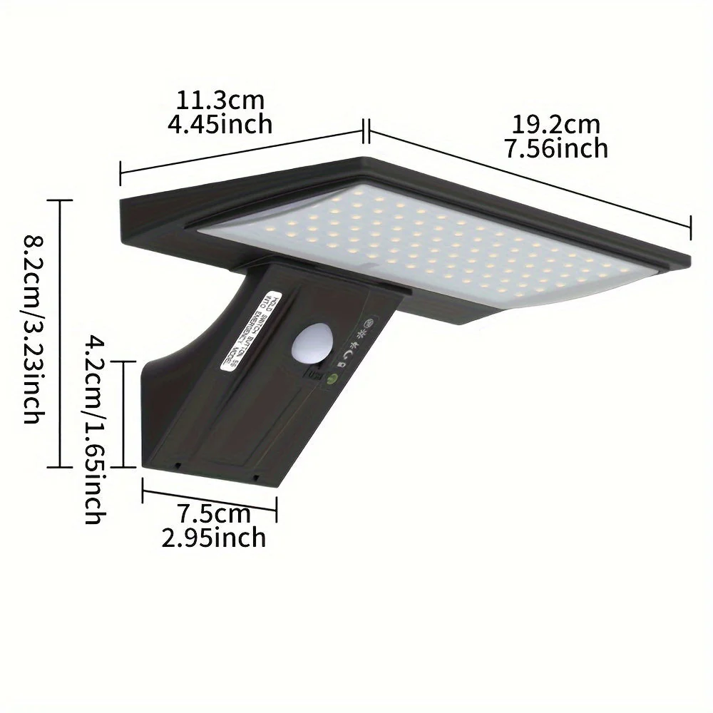 Solar Powered LED Wall Light with Motion Detector & Remote Control - Image 5