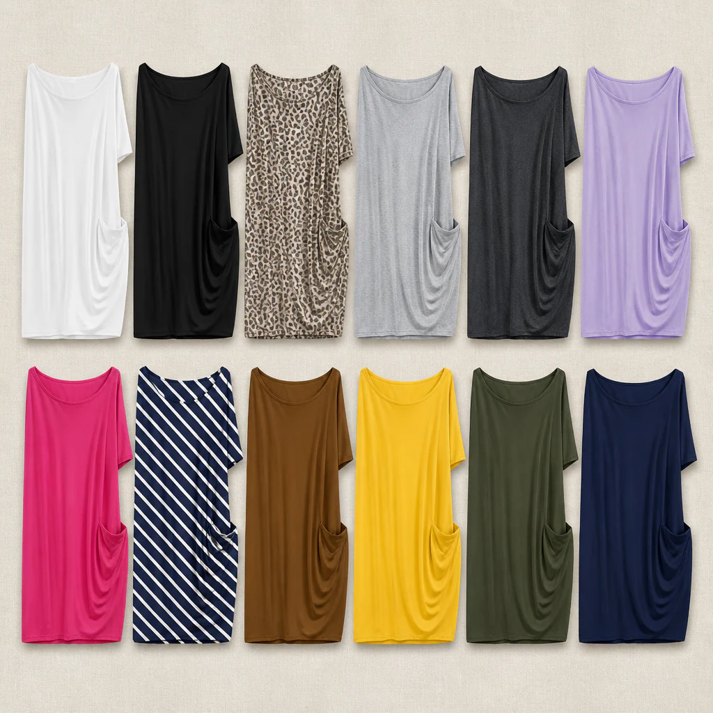 SolariaFlow™ – Relaxed Off-Shoulder Maxi Dress with Hidden Pockets - Image 8