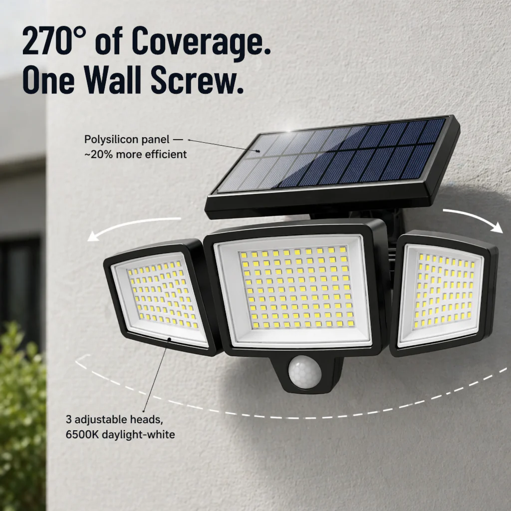 LumaRay™ — Flood Every Dark Corner With 270° of Motion-Sensing Solar Light - Image 3