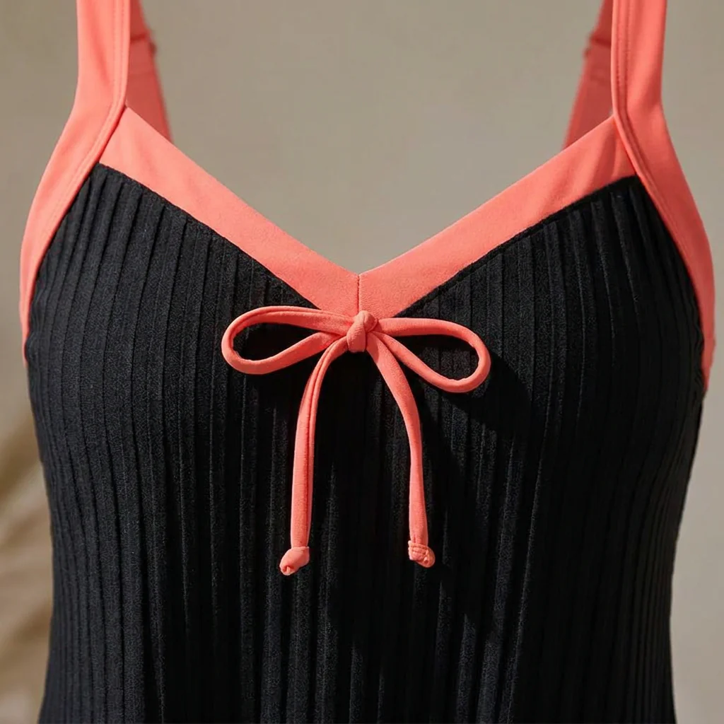 SoloraSway™ – Flowy Pleated Tankini Set with Coverage Shorts - Image 4