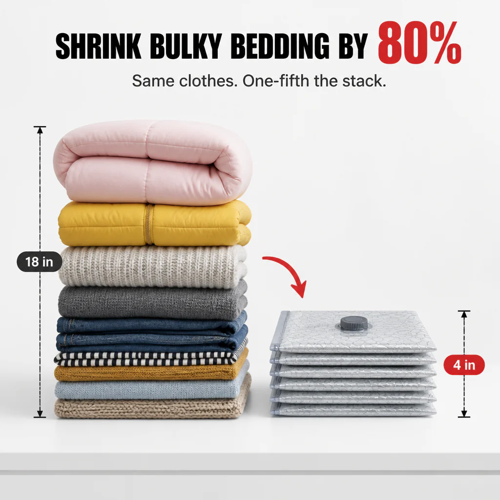 SpaceSculptor™ — Crush Closet Clutter by 80% Without Bags That Puff Back - Image 3