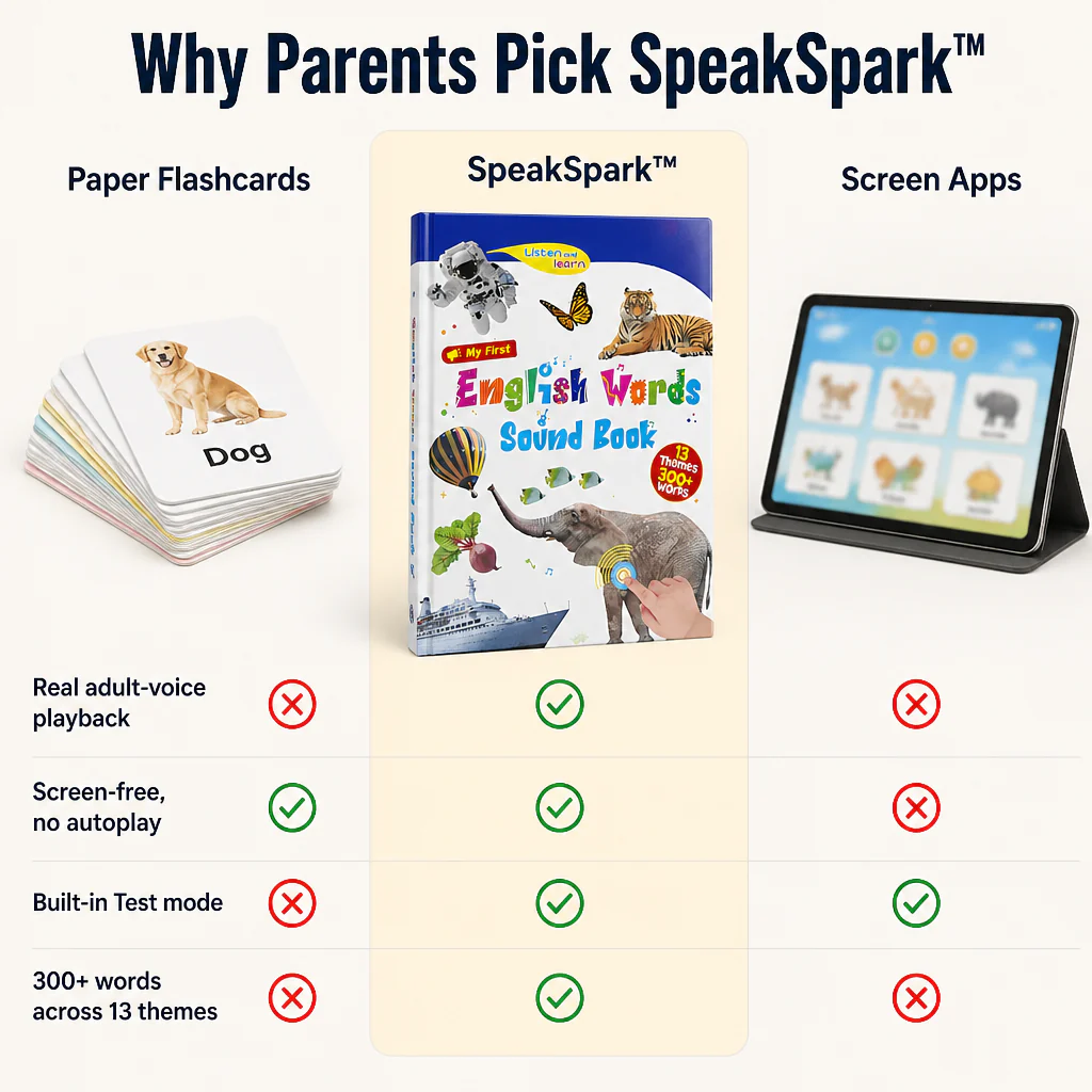 SpeakSpark™ — Swap Screen Time for 300+ English Words Kids Tap and Repeat - Image 4