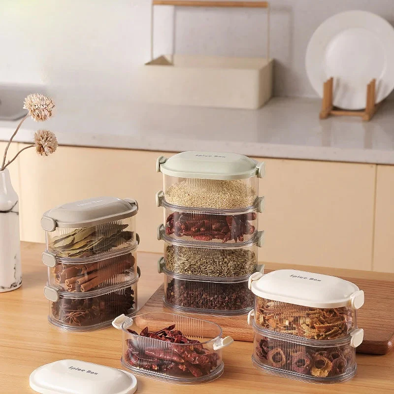 Spice Containers | Organize Faster Than Ever | Stackable, Airtight, Clear | SpiceNest - Image 2