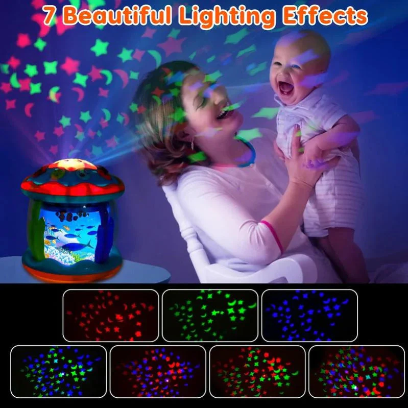 Spinning Infant Night Light Projector with Music - Image 2