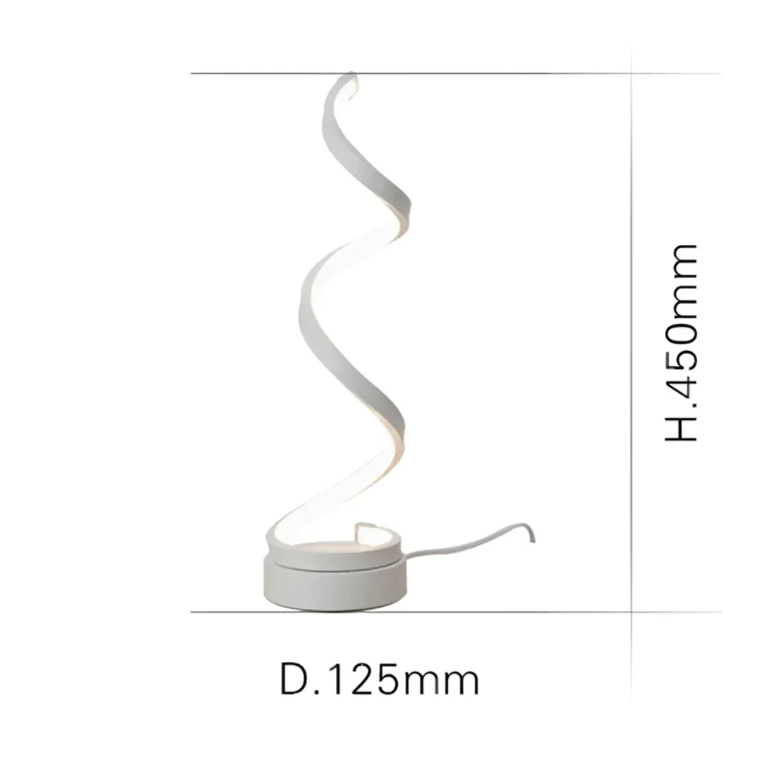 Spiral LED Desk Light with Adjustable Dimmer – Contemporary Style 19W - Image 10
