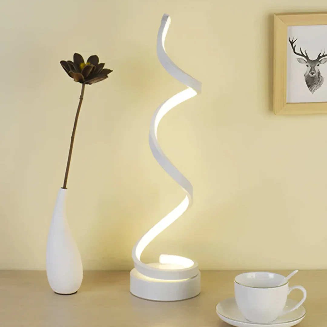 Spiral LED Desk Light with Adjustable Dimmer – Contemporary Style 19W - Image 11