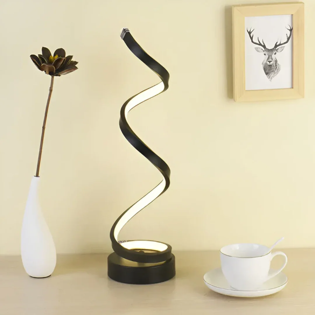 Spiral LED Desk Light with Adjustable Dimmer – Contemporary Style 19W - Image 12