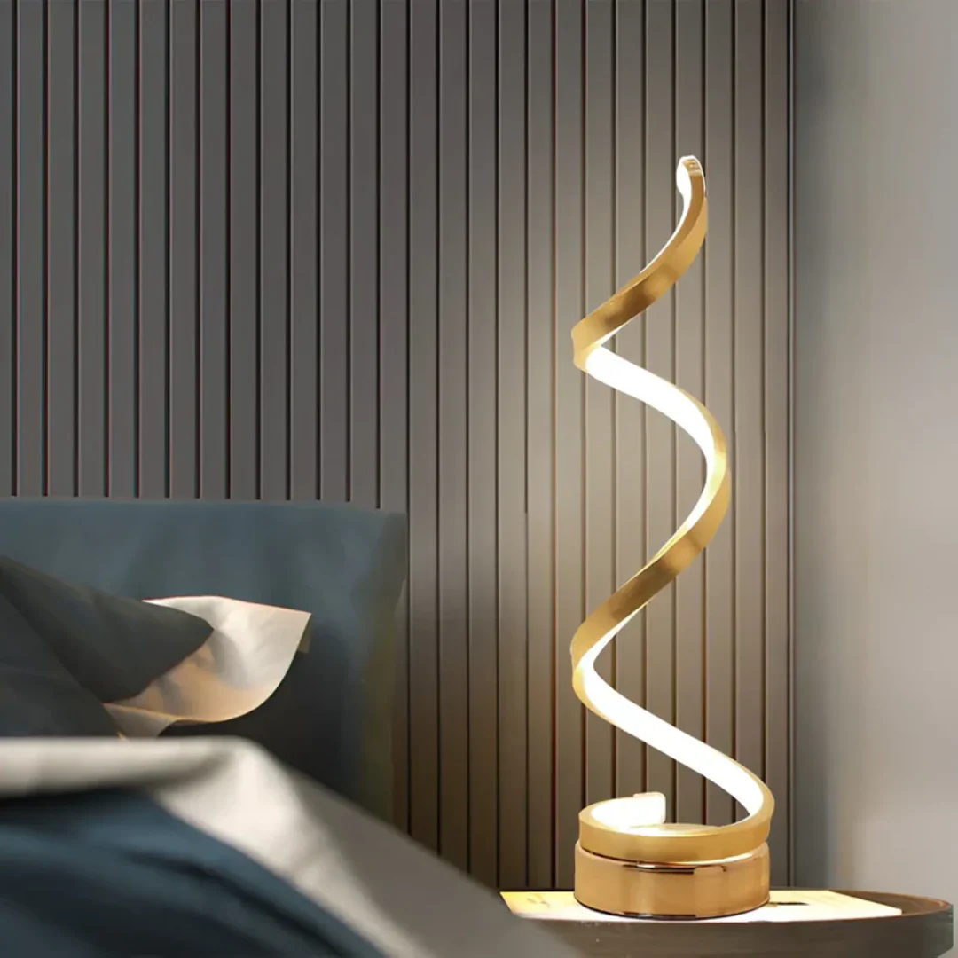 Spiral LED Desk Light with Adjustable Dimmer – Contemporary Style 19W - Image 6