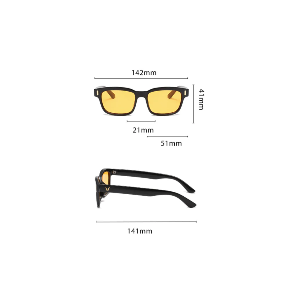 Square Blue Light Blocking Glasses for Screen Use - Image 2