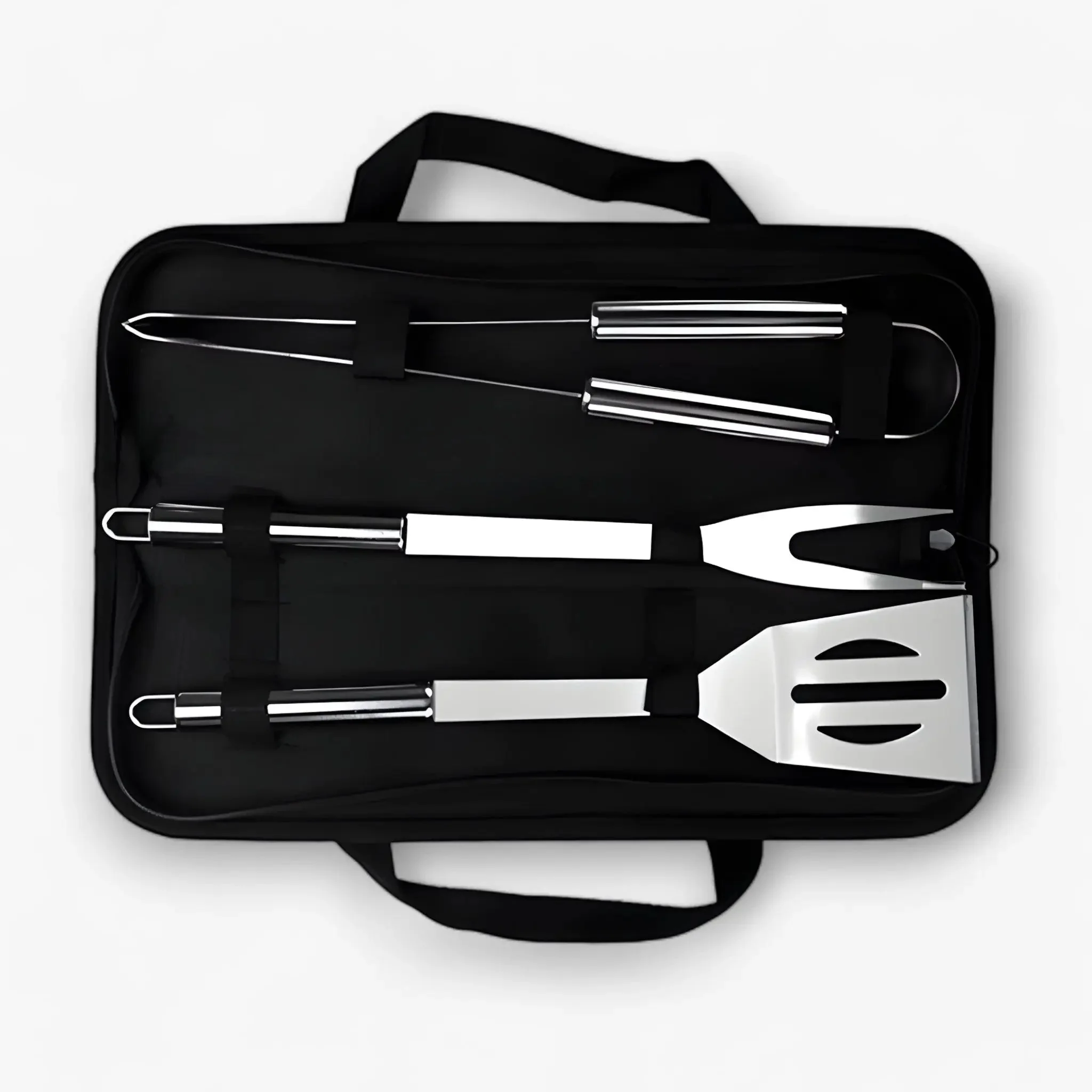 Stainless Steel BBQ Cutlery Set | Includes Carrying Case for Travel | Heat-Resistant Secure Grip | RostRanger - Image 4