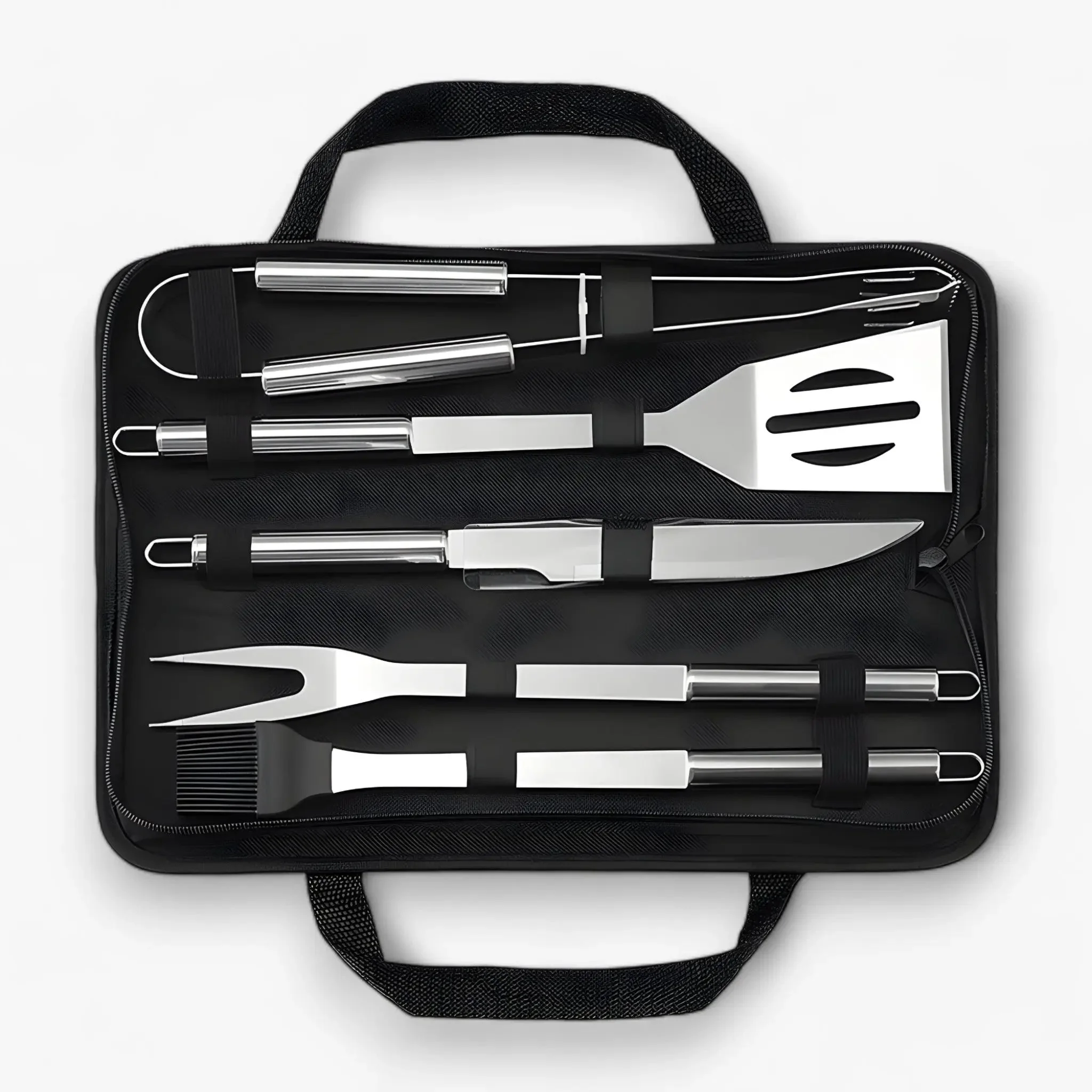 Stainless Steel BBQ Cutlery Set | Includes Carrying Case for Travel | Heat-Resistant Secure Grip | RostRanger - Image 5