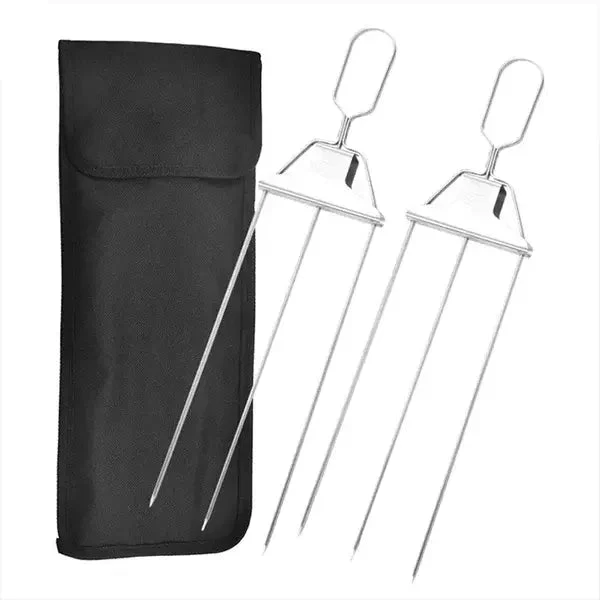 Stainless Steel BBQ Skewer | Double-Tine Design | Slide Scraper for Easy Cleaning | SpießPro - Image 12