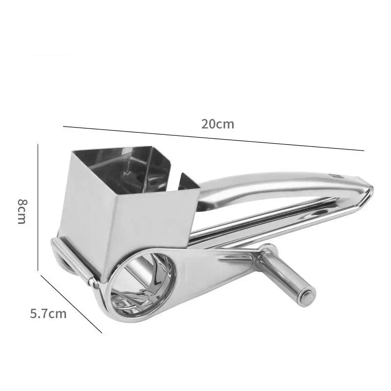 Stainless Steel Cheese Grater with Interchangeable Blades - Image 2