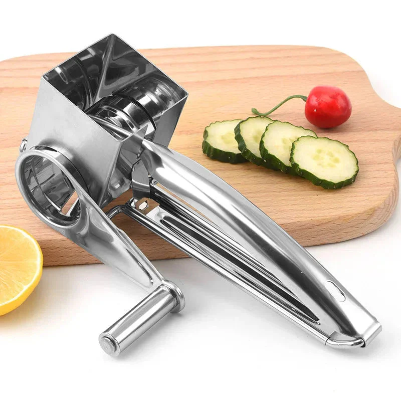 Stainless Steel Cheese Grater with Interchangeable Blades - Image 3