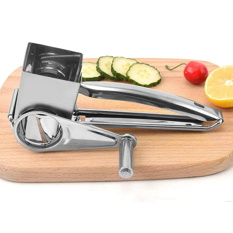 Stainless Steel Cheese Grater with Interchangeable Blades - Image 4