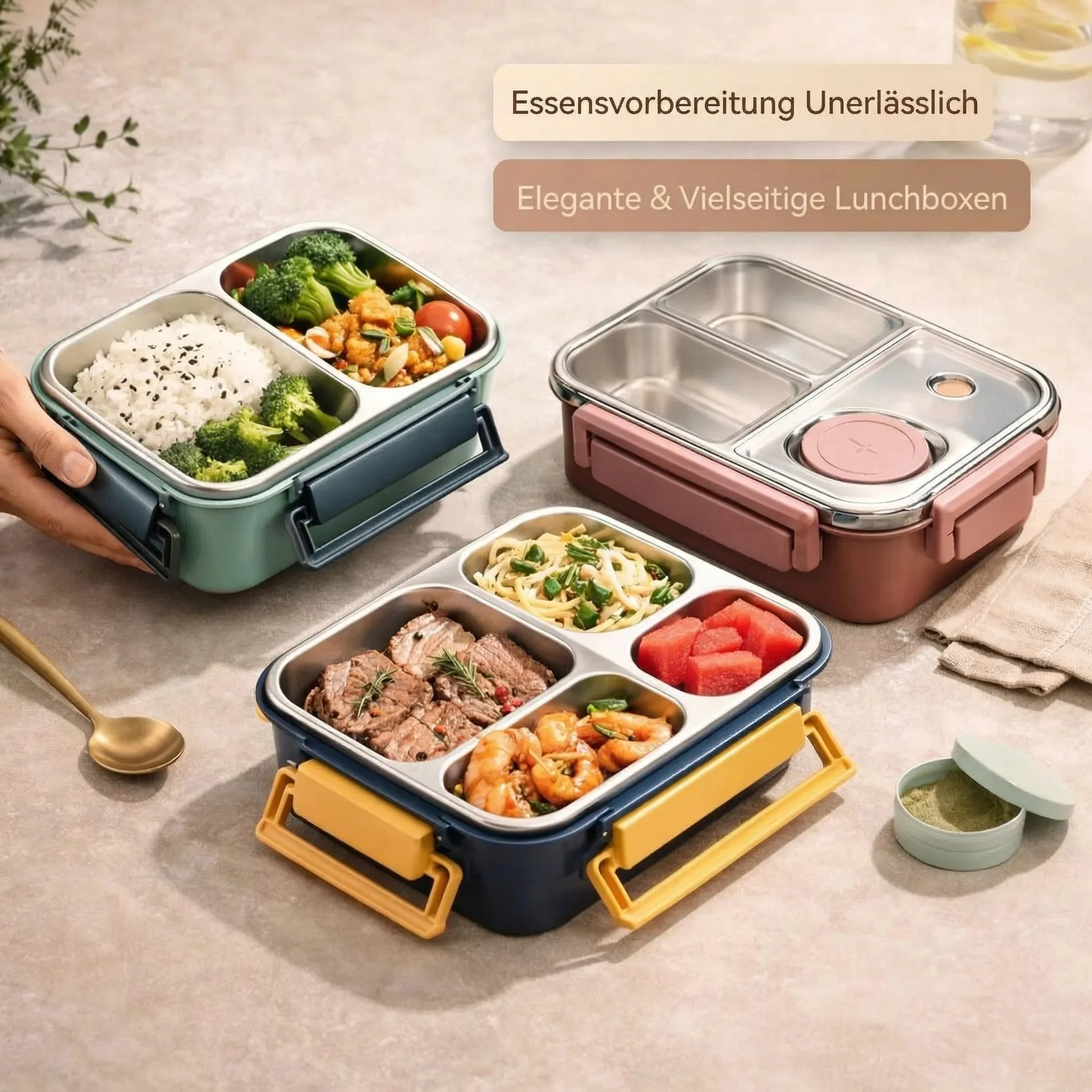 Stainless Steel Compartment Lunch Box - Image 6
