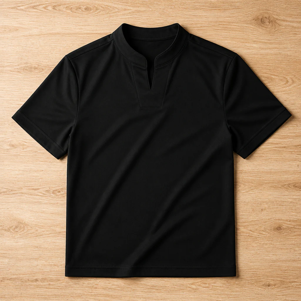 StratoFlex™ – Slim-Fit Performance Tee with Notched Stand Collar - Image 4