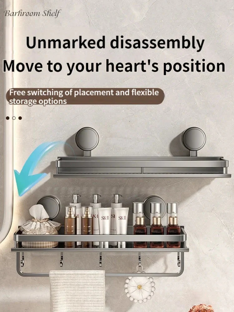 Suction Cup Shower Shelf | No-Drill Installation | Drip Catcher | SnapShelv - Image 4