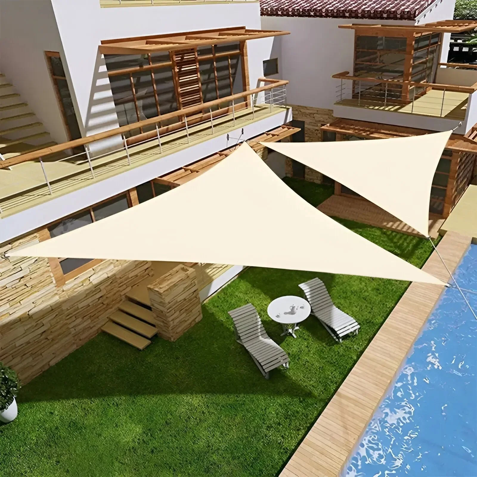 Sun Sail | Triangle Shade for Patio | UV Resistant and Water-Repellent | AeriCover - Image 4