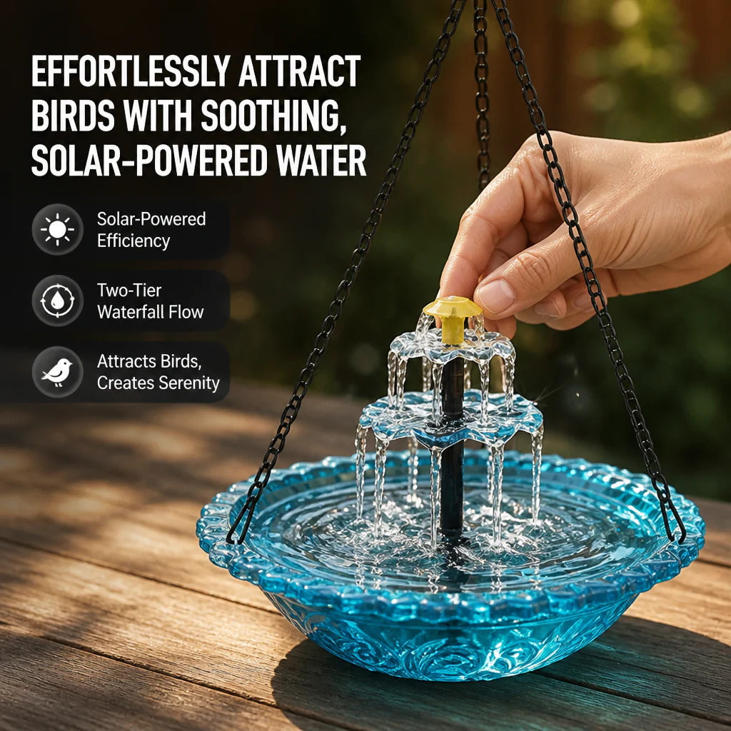 SunLure™ Cascade Fountain — Transform Your Garden into a Peaceful Bird Paradise with Effortless Sun-Powered Magic - Image 3