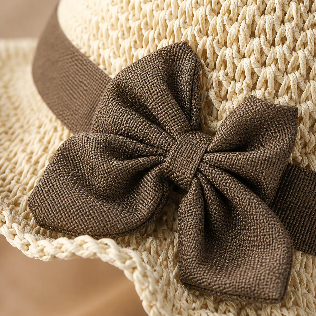 SunSway™ – Packable Woven Straw Sun Hat with Bow Detail - Image 5
