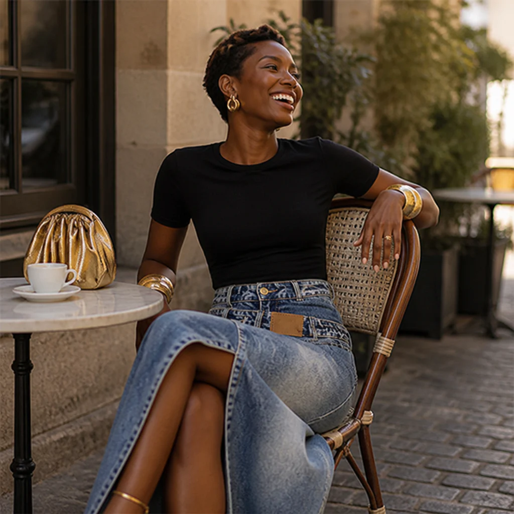 SuraDenim™ Maxi Skirt — Command Every Room with Effortless, Head-Turning Confidence - Image 5