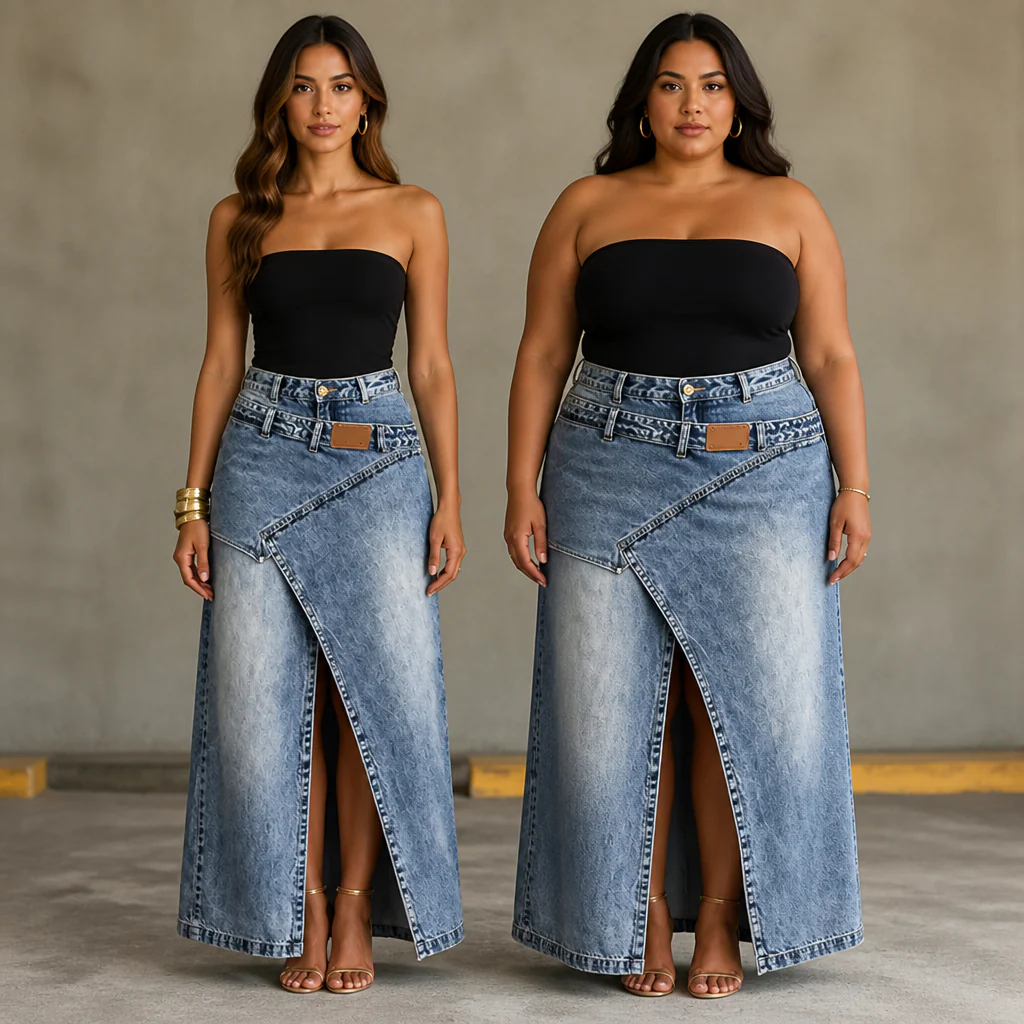 SuraDenim™ Maxi Skirt — Command Every Room with Effortless, Head-Turning Confidence - Image 8