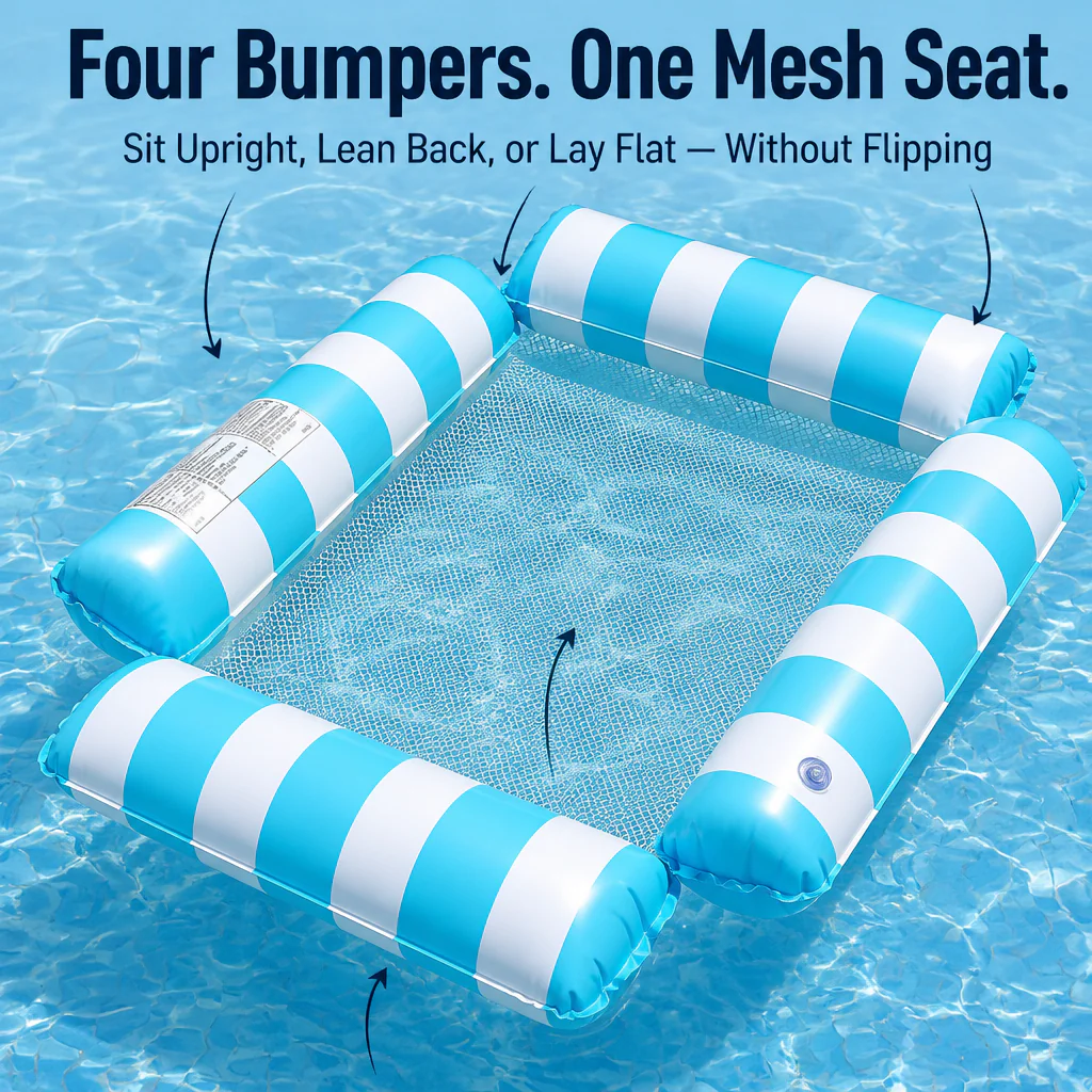 SurfEase™ 4-Side Lounge Float — Sit Upright, Lay Flat, Stay Cool All Afternoon - Image 2