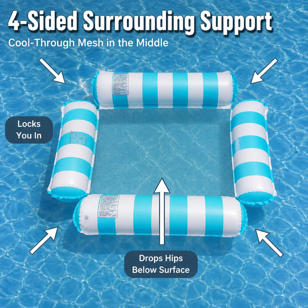 SurfEase™ 4-Side Lounge Float — Sit Upright, Lay Flat, Stay Cool All Afternoon - Image 3
