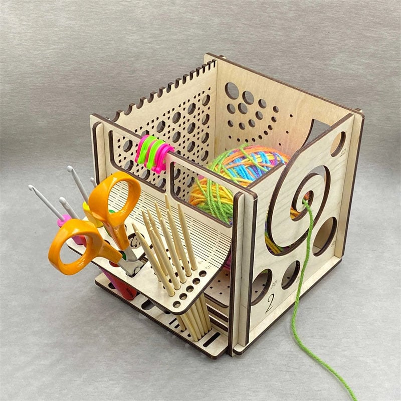 Tangle-Free Crafting Joy | Storage for Needles Scissors Supplies | Seamless Thread Movement Without Snags | KnitNest - Image 16