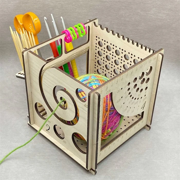 Tangle-Free Crafting Joy | Storage for Needles Scissors Supplies | Seamless Thread Movement Without Snags | KnitNest - Image 2