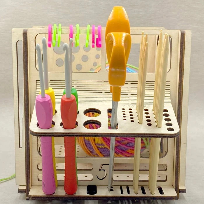 Tangle-Free Crafting Joy | Storage for Needles Scissors Supplies | Seamless Thread Movement Without Snags | KnitNest - Image 7