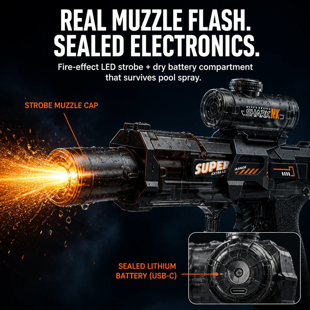 ThunderSplash™ — Drench the Backyard with Zero Pumping, USB-C Power & Muzzle-Flash Lights - Image 3