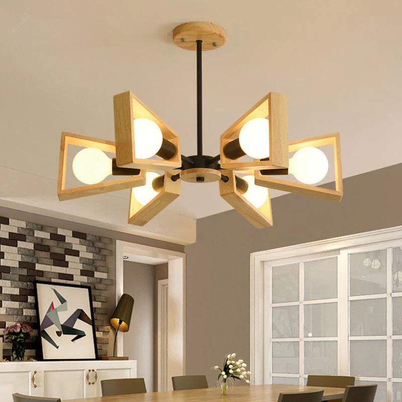 Timber Sputnik Pendant Light Fixture - Image 13