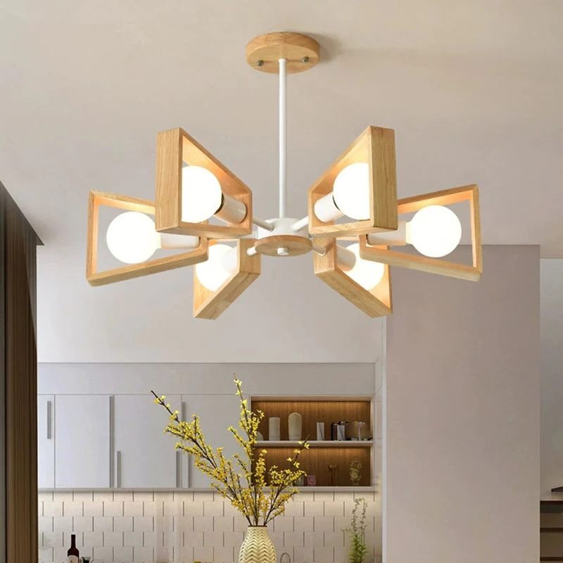 Timber Sputnik Pendant Light Fixture - Image 17