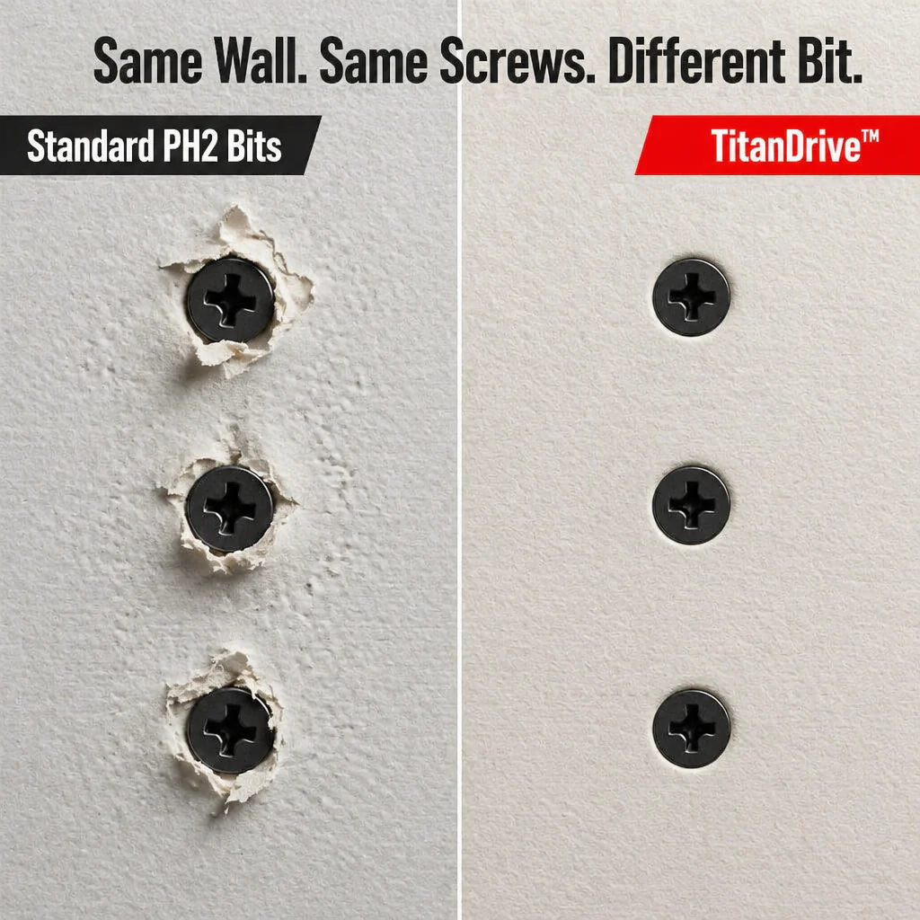 TitanDrive™ — Sink Every Drywall Screw Flush Without Cam-Out or Torn Paper - Image 5