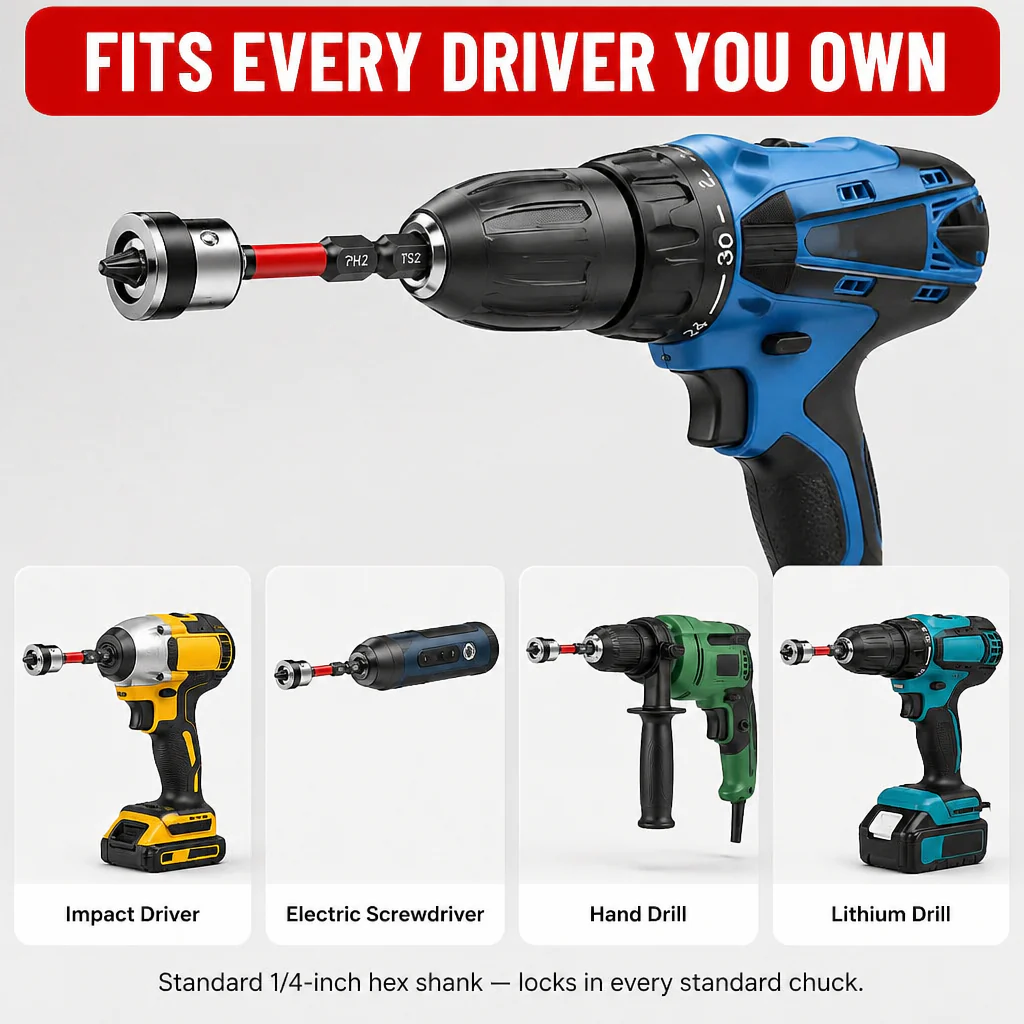 TitanDrive™ — Sink Every Drywall Screw Flush Without Cam-Out or Torn Paper - Image 6