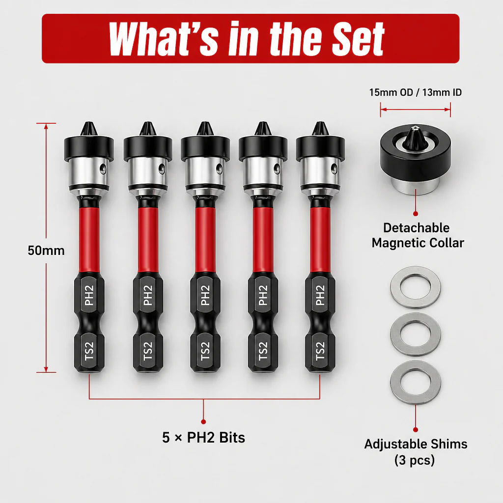 TitanDrive™ — Sink Every Drywall Screw Flush Without Cam-Out or Torn Paper - Image 7