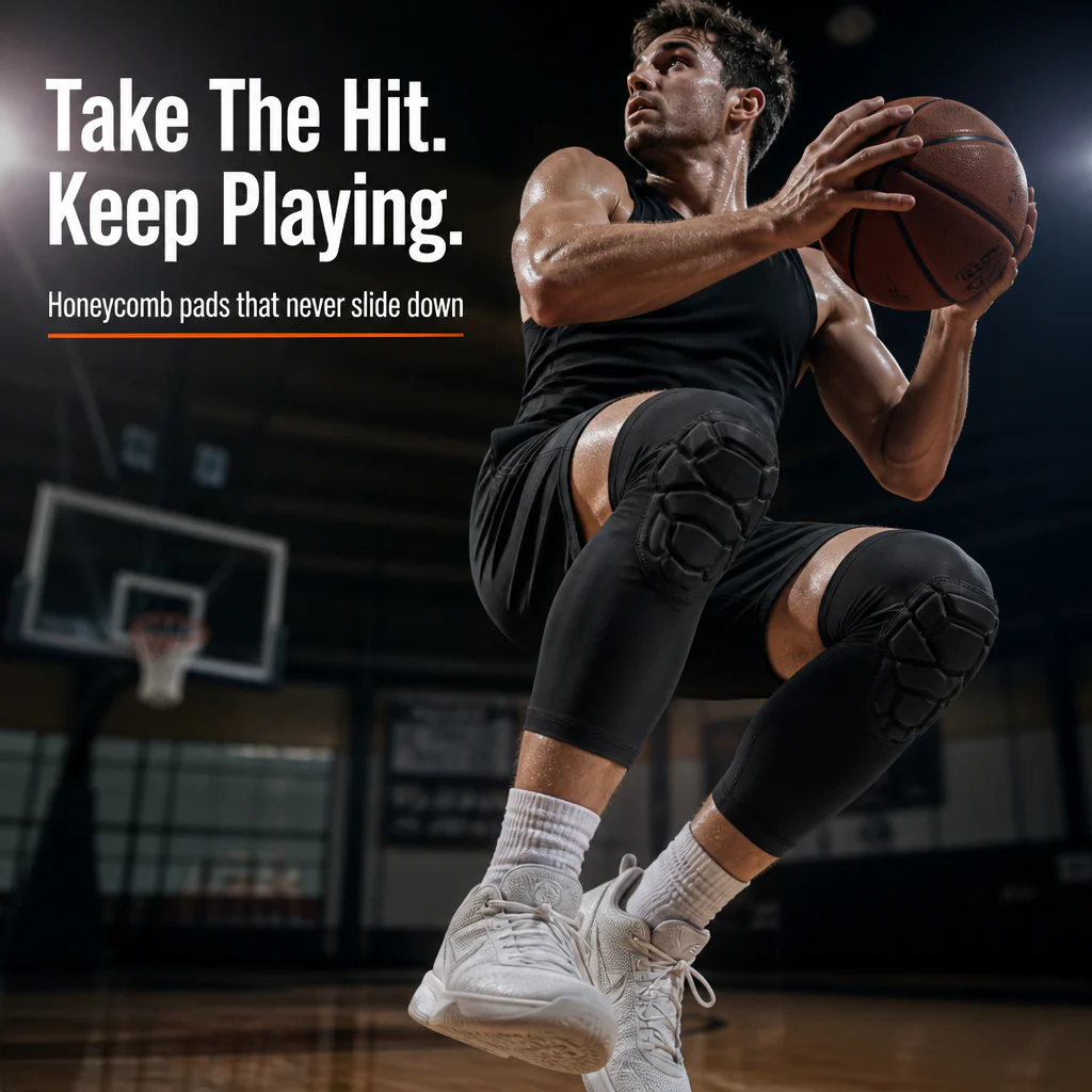 TitanShield™ — Take Every Hit With Honeycomb Pads That Never Slide Down