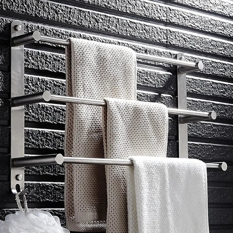 Towel Holder | Stainless Steel, Three Rods | Wall-Mounted | TowelGrid - Image 3