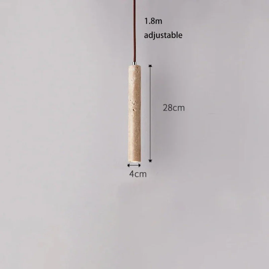 Travertine LED Hanging Light – Simple Wabi-Sabi Design, Warm White - Image 7