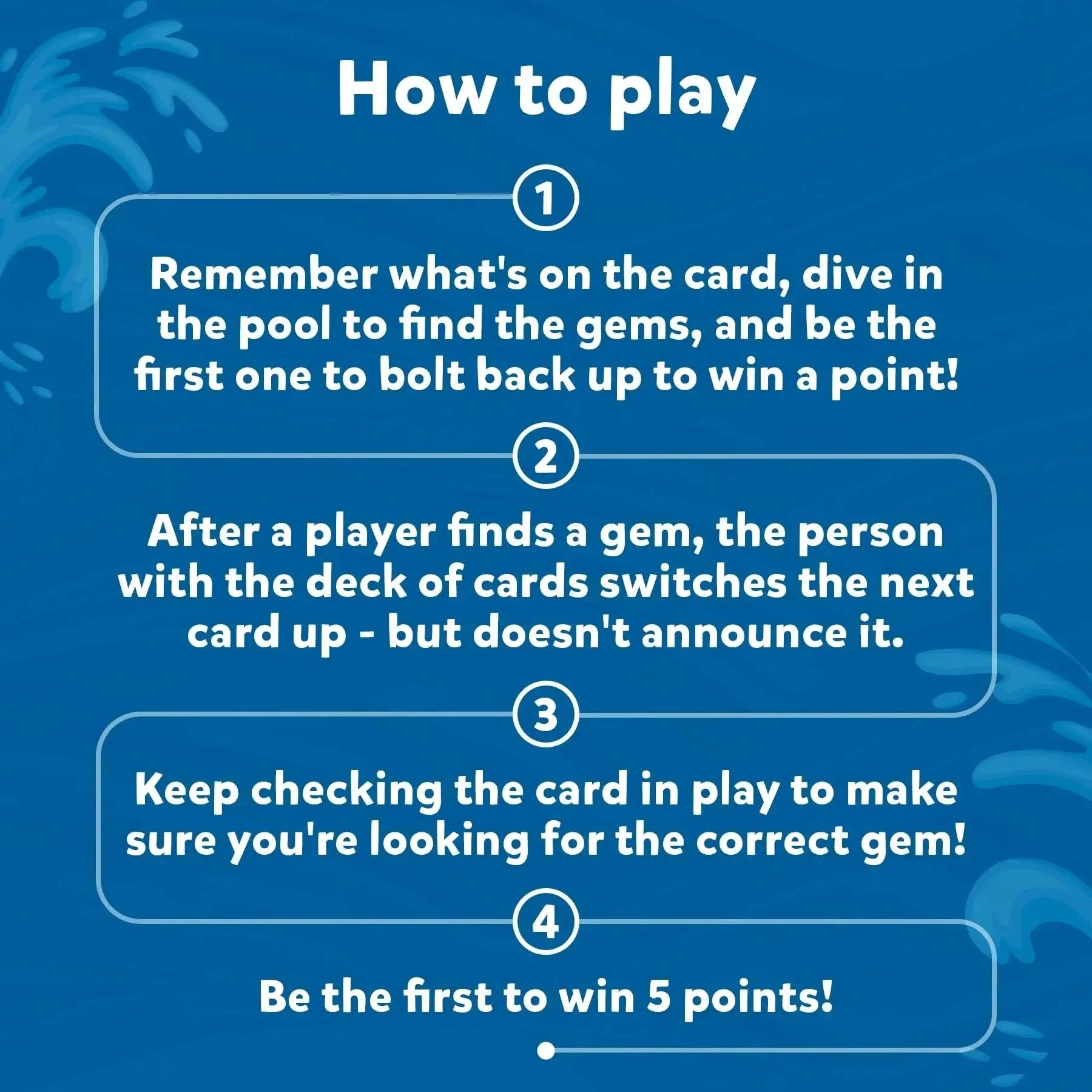Underwater Pool Treasure Game with Waterproof Gems and Cards - Image 6