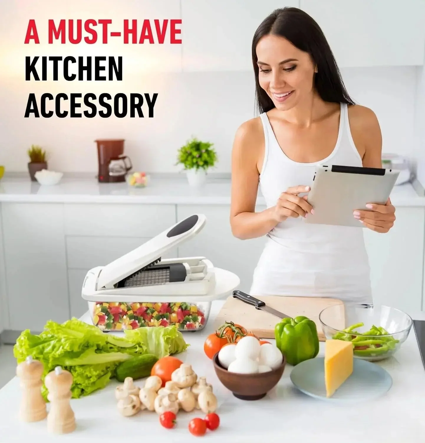 Vegetable Chopper | Dicing, Slicing, and Grating | Storage Container & Safety Holder | VegiCut - Image 5