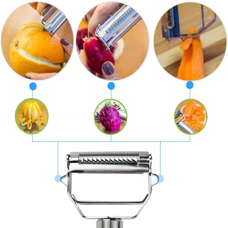 Vegetable Peeler | Dual Blades | Stainless Steel | Kitchen Cutter - Image 7