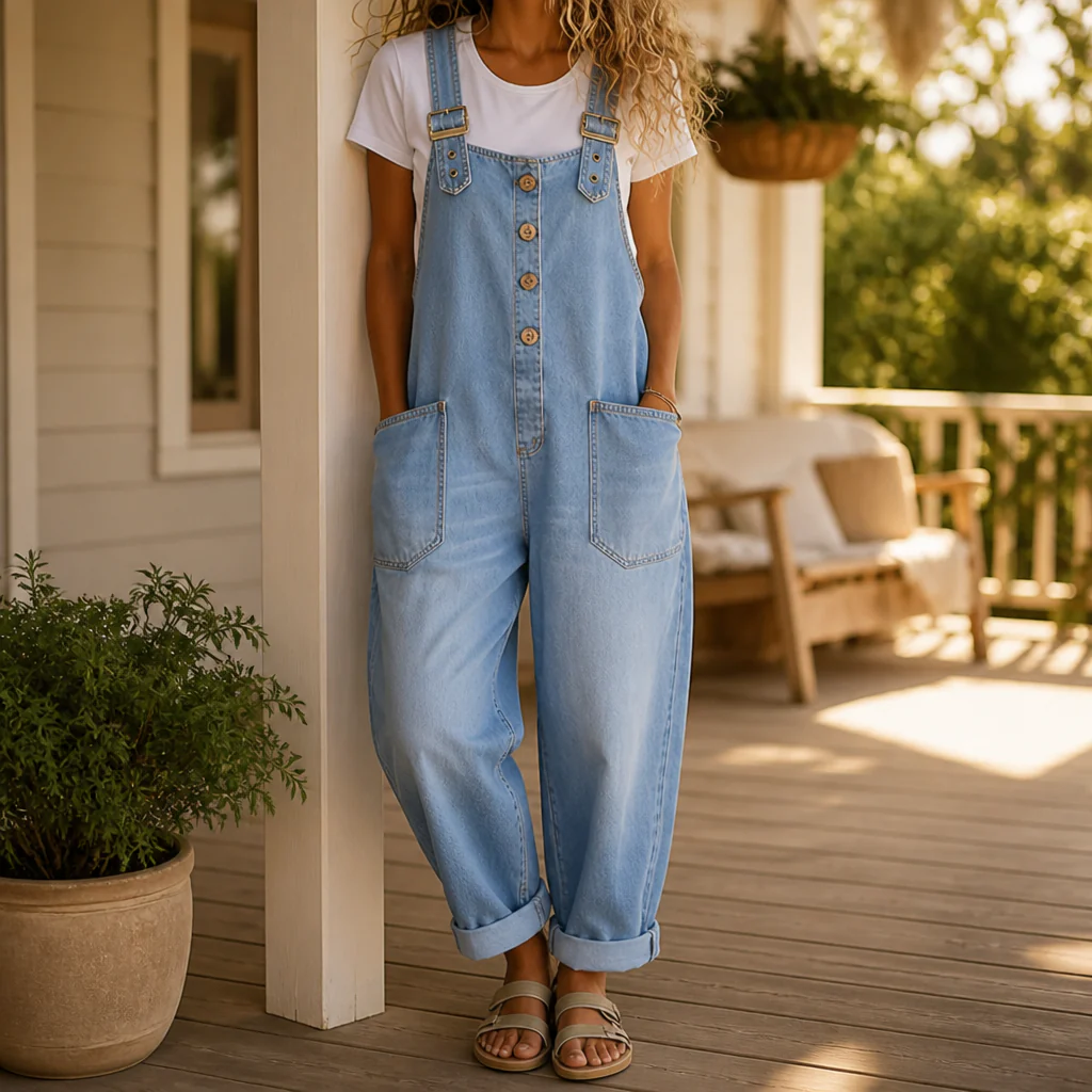 VelaSway™ Casual Denim Jumpsuit — Embrace All-Day Freedom with Flattering, Effortless Style - Image 3