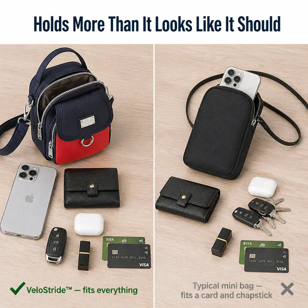 VeloStride™ Mini Crossbody — Carry Your Phone, Wallet & Keys Through Any Weather - Image 7