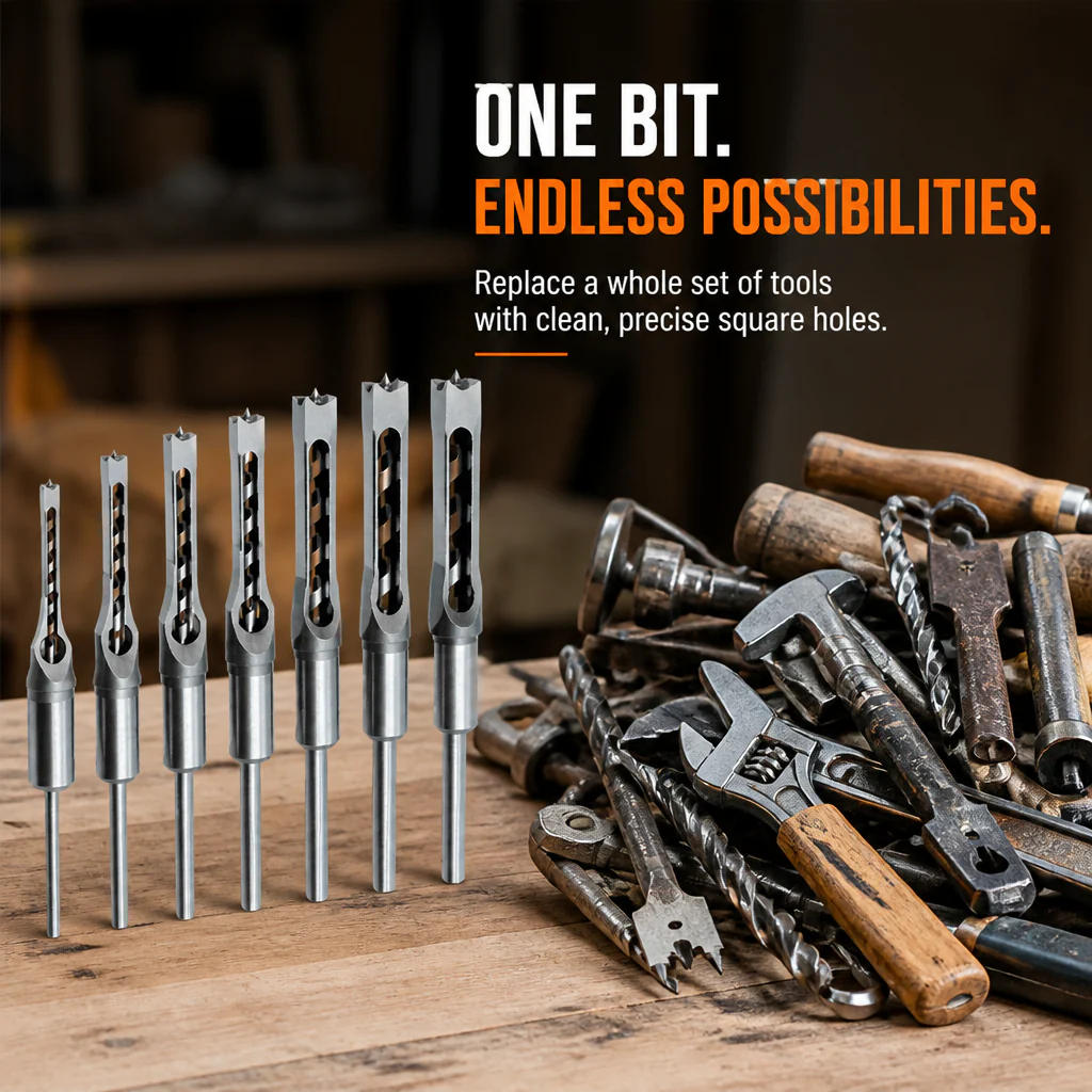 VeroEdge™ Square Hole Drill Bits — Effortless Precision for Flawless, Proud Craftsmanship - Image 4