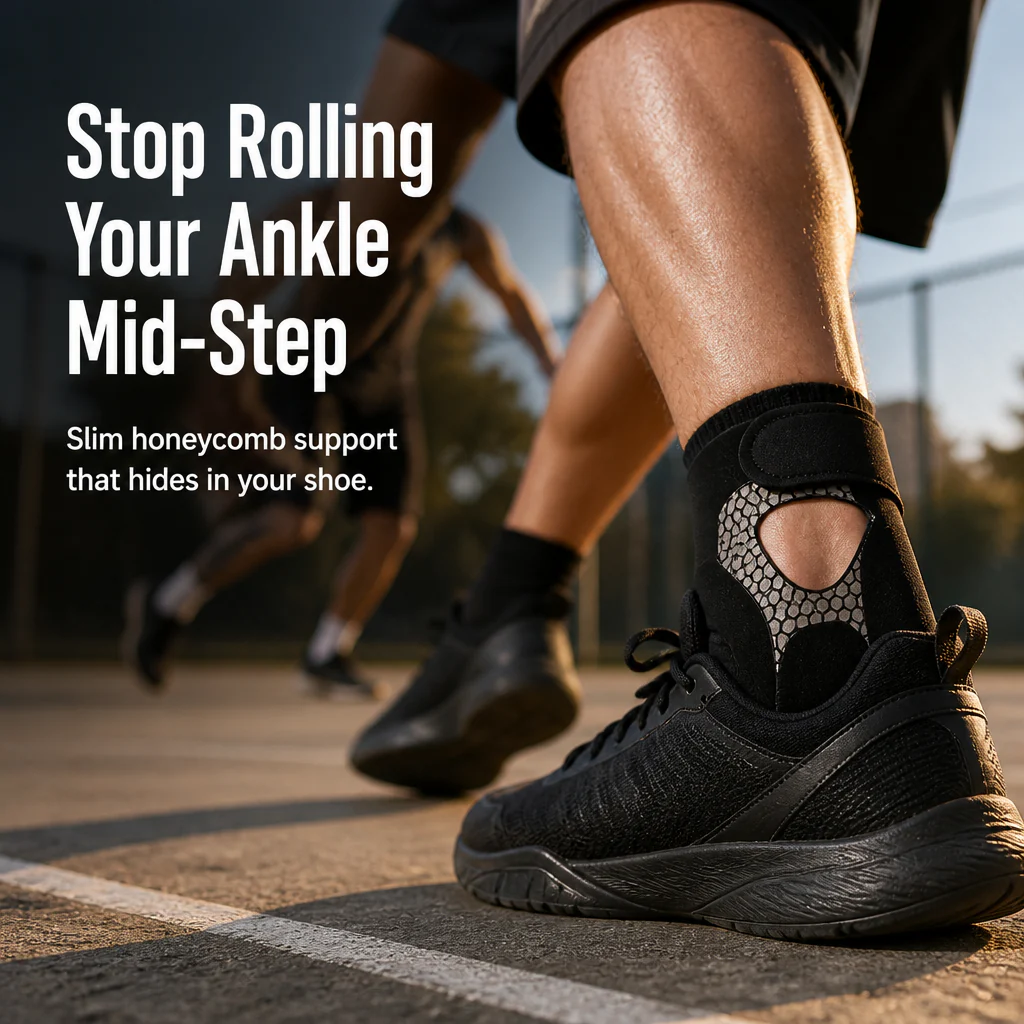VeroGuard™ Ankle Brace — Stop Rolling Wobbly Ankles With Slim Honeycomb Compression