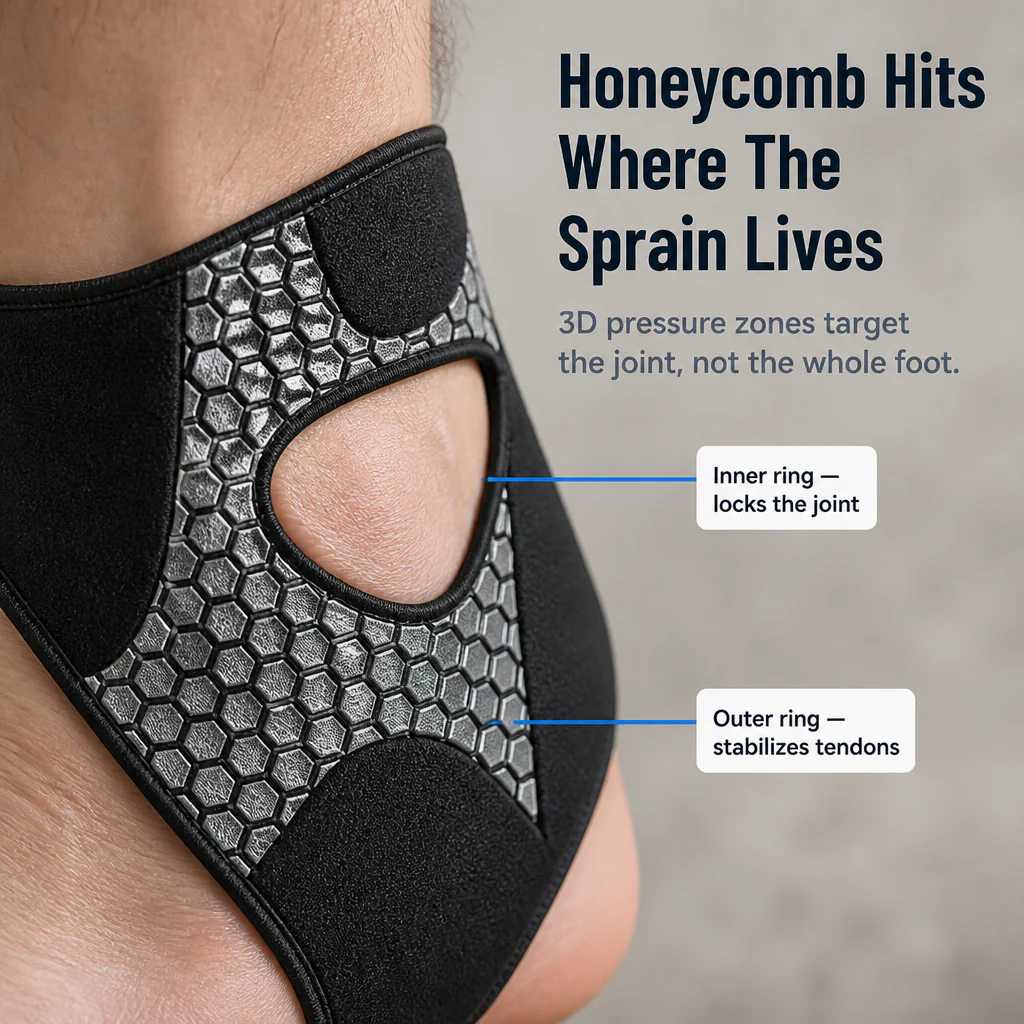 VeroGuard™ Ankle Brace — Stop Rolling Wobbly Ankles With Slim Honeycomb Compression - Image 3